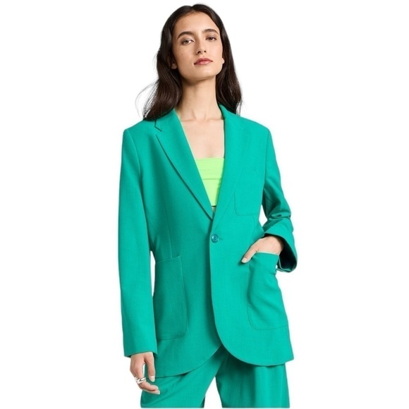 BAUM UND PFERDGARTEN Women’s Bristol One Button Blazer. Teal Blue Size 40 #1288 - Picture 1 of 11